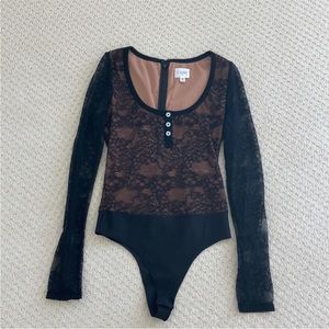 EUC Cami Nyc Black lace bodysuit